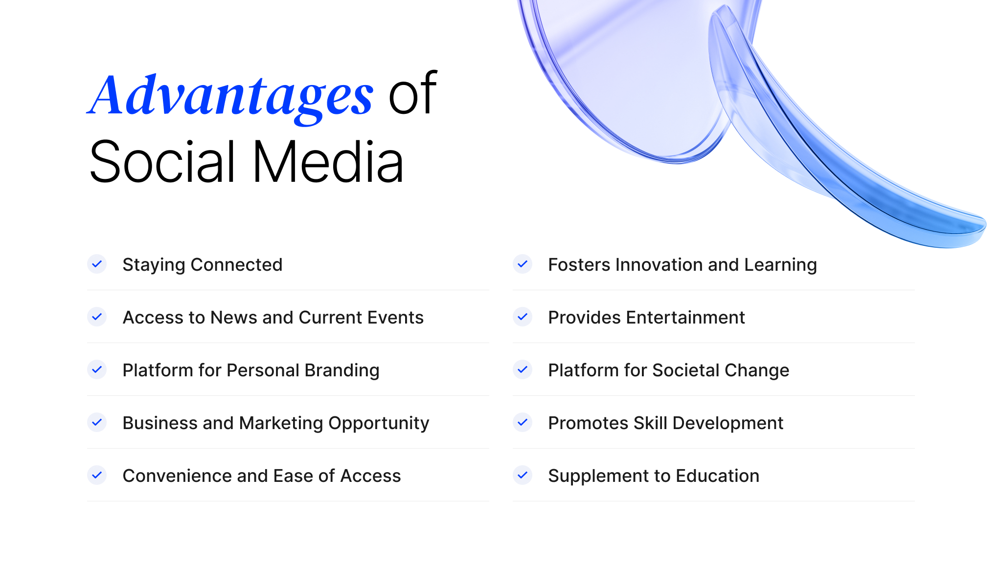 Advantages of Social Media