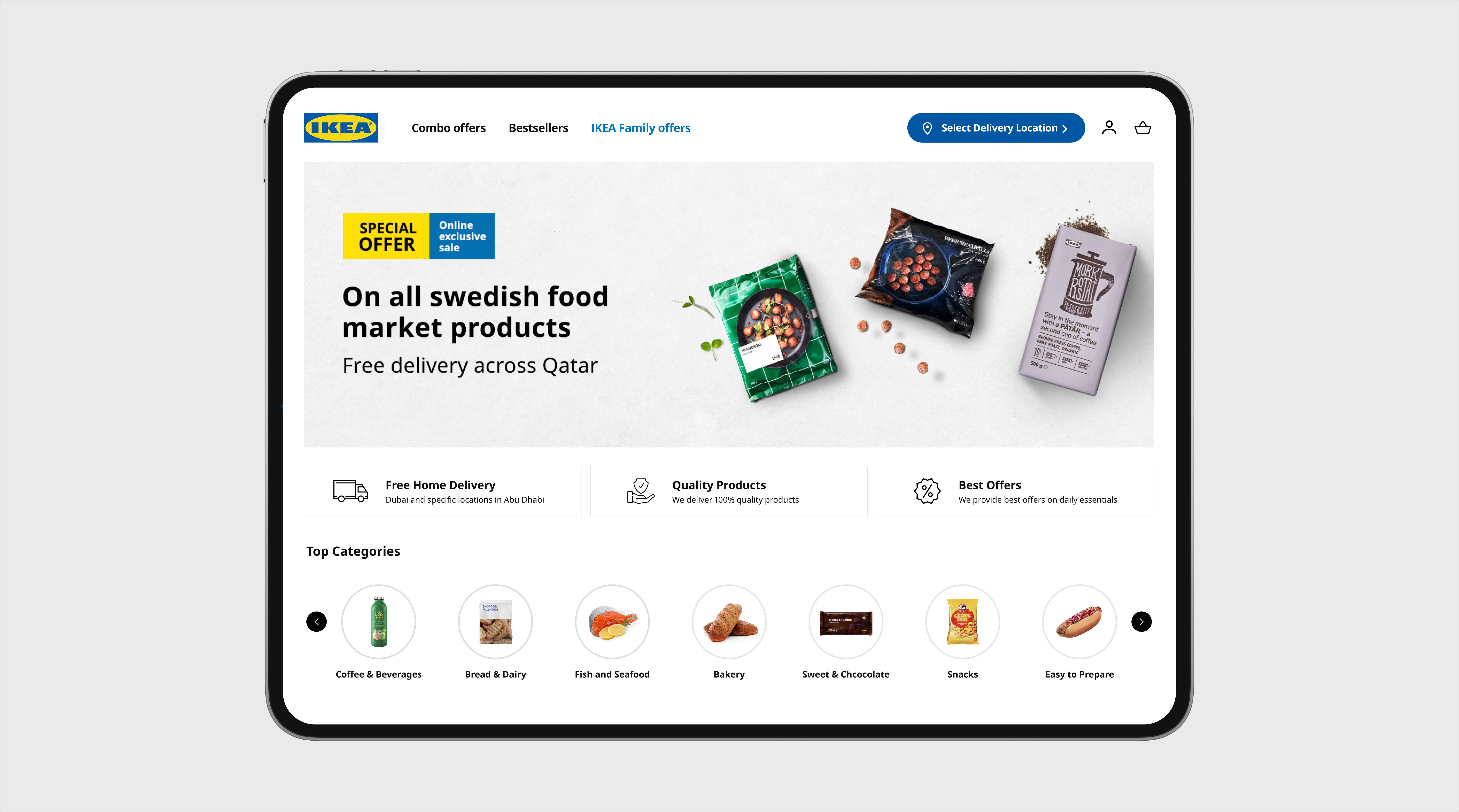 IKEA Home Page Mockup